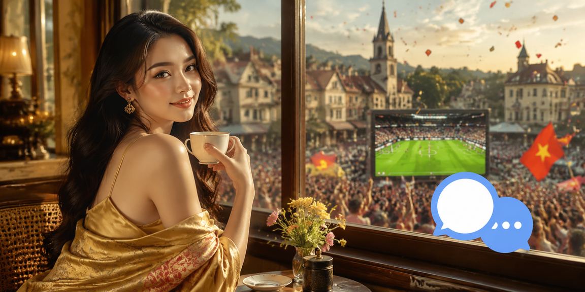 Người chơi thư giãn trải nghiệm game giải trí casino tại Đà Lạt bên ly cà phê