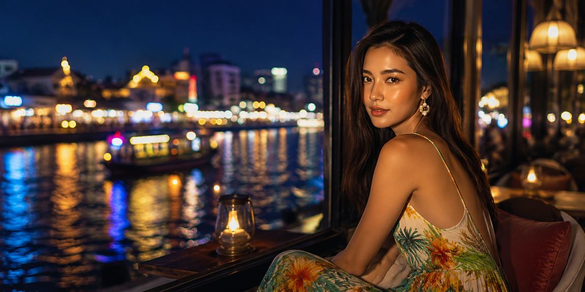 Người dùng Việt Nam thư giãn xem casino trực tuyến trên điện thoại bên bờ sông Mê Kông